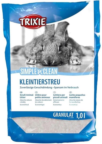 Simple-N-Clean Silikat Küçük Hayvan Kumu, 1 Litre, 400 G (Tekli Paket)