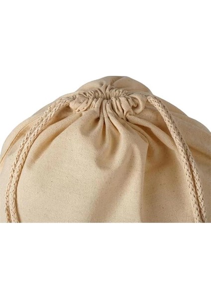 + Ip Büzgülü Ham Bez Kese, Meyve, Sebze, Bakliyat, Ekmek Kesesi, Çok Amaçlı Kese (6 Adet)