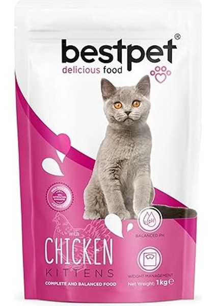 Yavru Kediler Için, Tavuk Etli ve Pirinçli Kuru Mama, 1 kg fiyatları