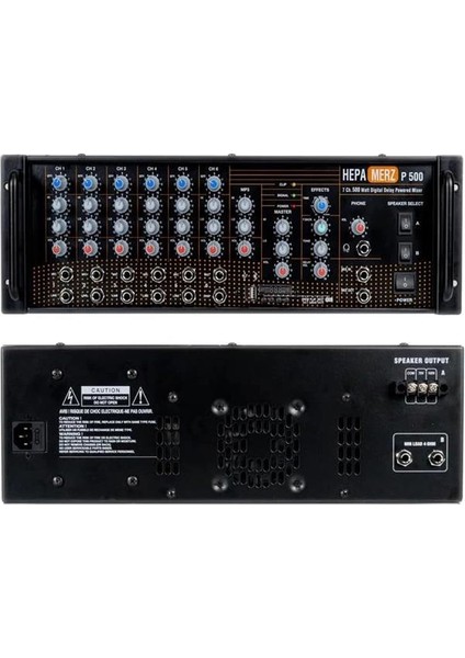 Powerful P500 Profesyonel Power Mixer Anfi 500W Ekholu 100V/8 Ohm USB Bluetooth