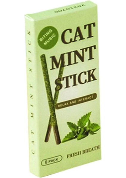 Matatabi Kedi Diş Bakım Çubuğu, 6'lı Paket, Doğal Diş Temizleyici ve Ağız Bakımı Için