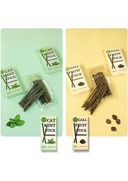 Matatabi Kedi Diş Bakım Çubuğu, 6'lı Paket, Doğal Diş Temizleyici ve Ağız Bakımı Için