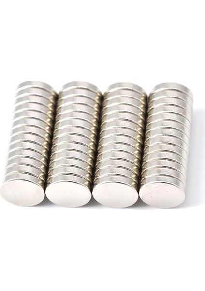 Neodimyum Mıknatıs DISK10X2 mm 52 Adet Mini Mıknatıs Son Derece Güçlü, Yaklaşık 2 kg