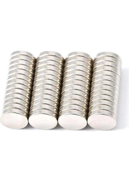 Neodimyum Mıknatıs DISK10X2 mm 52 Adet Mini Mıknatıs Son Derece Güçlü, Yaklaşık 2 kg