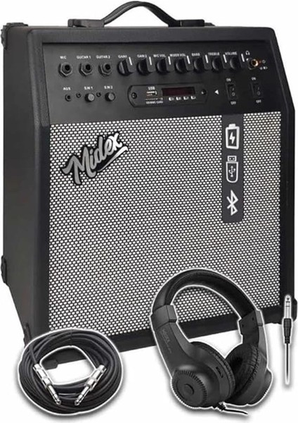 MGA-50HD Elektro Gitar Amfisi 50 Watt USB Bluetooth Şarjlı 4 Girişli (Kulaklık ve Kablo Dahil) fiyatları