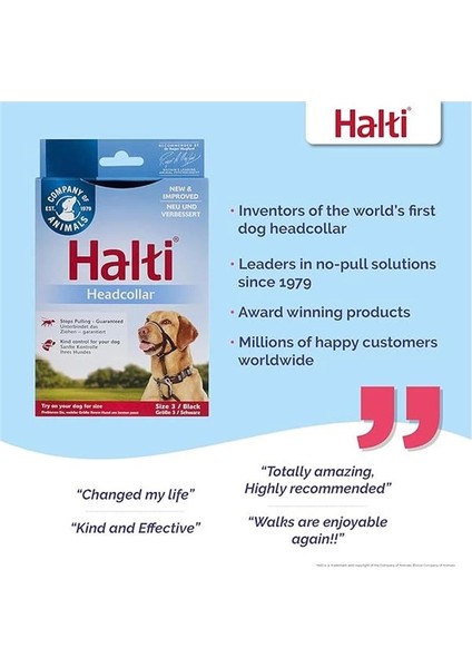 Haltı Baş Koşumu, Beden 3, Siyah - Köpeğinizin Tasma Çekmesini Önler, Kolay Ayarlanabilir, Hafif fırsatları