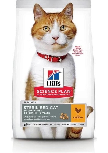 Hill's Science Plan Tavuklu Kısırlaştırılmış Kedi Maması 3 kg