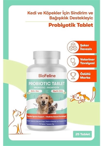 Tablet Probiyotik Kedi ve Köpek 25 Tablet fiyatları