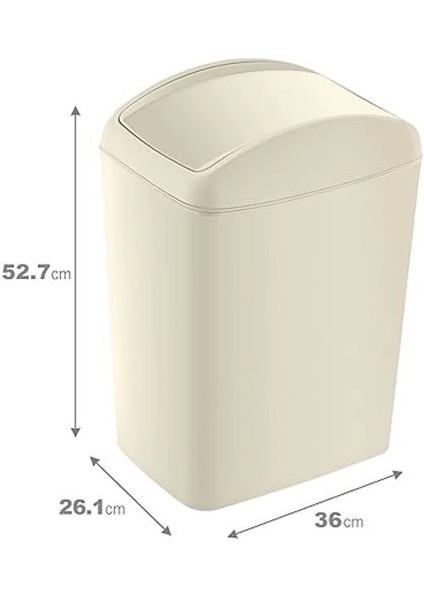 Smartware Soft Çöp Kutusu Döner Kapak 40 Lt Latte fiyatları