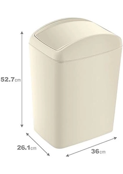 Smartware Soft Çöp Kutusu Döner Kapak 40 Lt Latte fırsatları