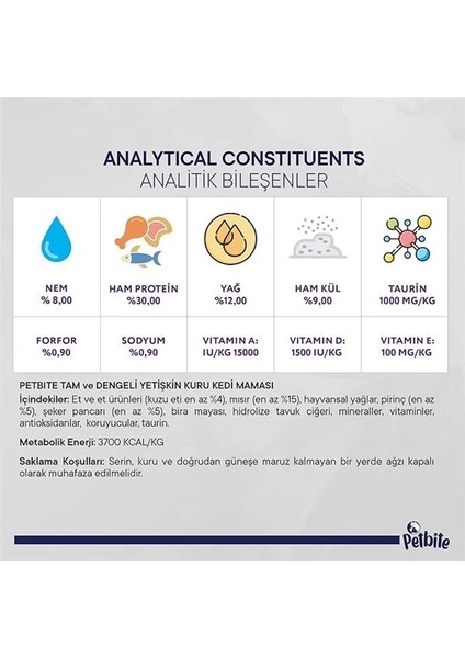 Kısırlaştırılmış Yetişkin Kediler Için Balık Etli Kuru Kedi Maması (15 Kg, Balık)