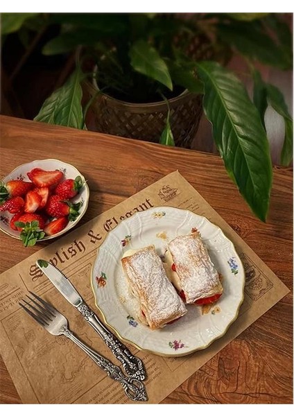 1 Kutuda 42 Adet Desenli Yağlı Sunum Kağıdı, Vintage Desen, Sunum Kağıdı, Retro Desenli Kağıt indirimleri