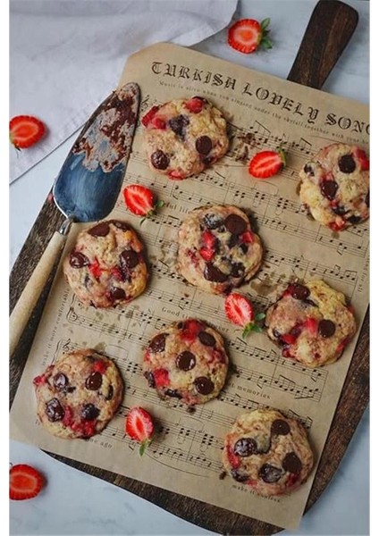 1 Kutuda 42 Adet Desenli Yağlı Sunum Kağıdı, Vintage Desen, Sunum Kağıdı, Retro Desenli Kağıt