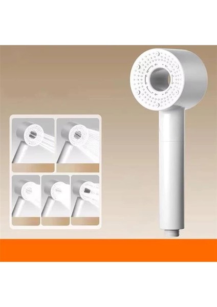 5 Fonksiyonlu Duş Başlığı, Ayarlanabilir Turbo Duş, Yüksek Kaliteli Lüks Tazyik Ayarlı