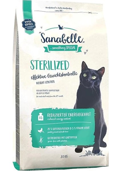 Sterilized Kısırlaştırılmış Tahılsız Kedi Maması 2 kg