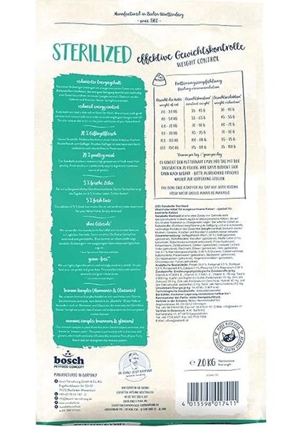 Sterilized Kısırlaştırılmış Tahılsız Kedi Maması 2 kg fiyatları