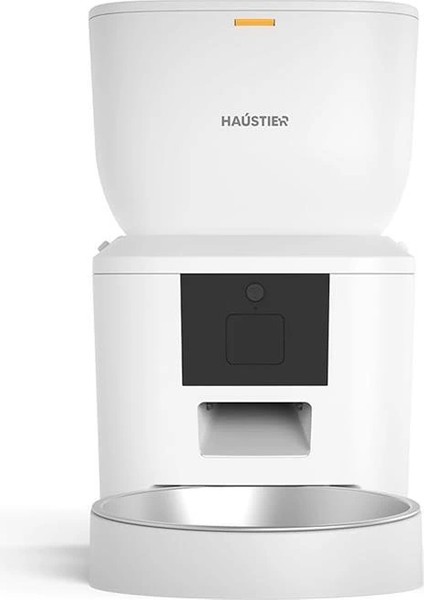 QQ023 Akıllı Kedi Köpek Mama Kabı, Tuya App-Wifi Uzaktan Kontrol, 4lt Hazne, Metal Kase