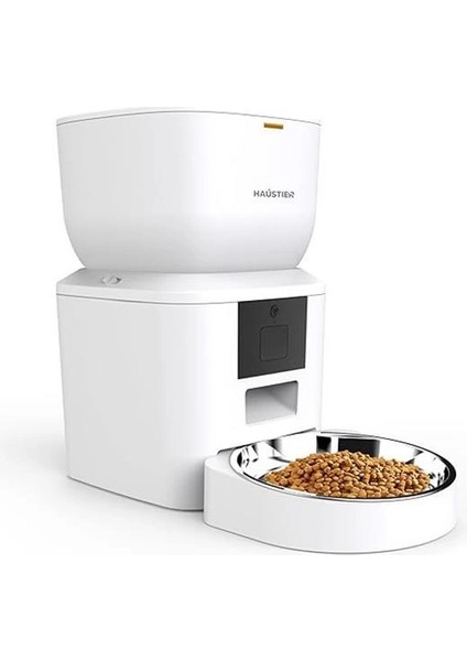 QQ023 Akıllı Kedi Köpek Mama Kabı, Tuya App-Wifi Uzaktan Kontrol, 4lt Hazne, Metal Kase
