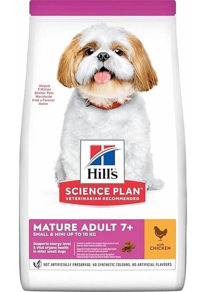 Hill's Scıence Plan +7 Yaşlı Küçük ve Mini Irk Tavuklu Köpek Maması 1.5 kg