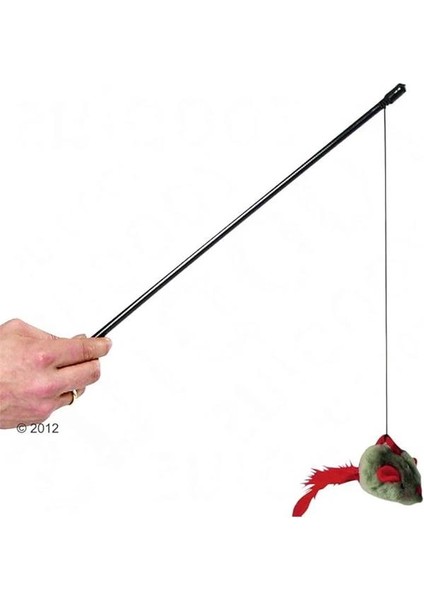 Peluş Hayvan Figürlü Sesli Kedi Oltası Oyuncağı - Eğlenceli ve Hareketli Peluş Kedi modelleri