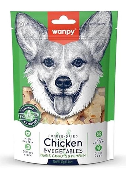 Köpek Dondurularak Kurutulmuş Tavuk & Sebze, 40 Gram fiyatları