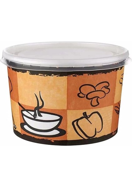 Kağıt Çorba Kasesi Karton Çorba Kasesi Kapaklı (25'adet fiyatları
