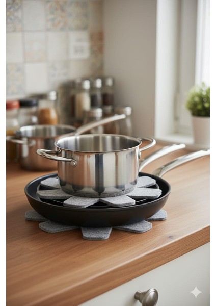 3 lü Tencere Tava Çizdirmez (Koruyucu) borcam tava organizeri