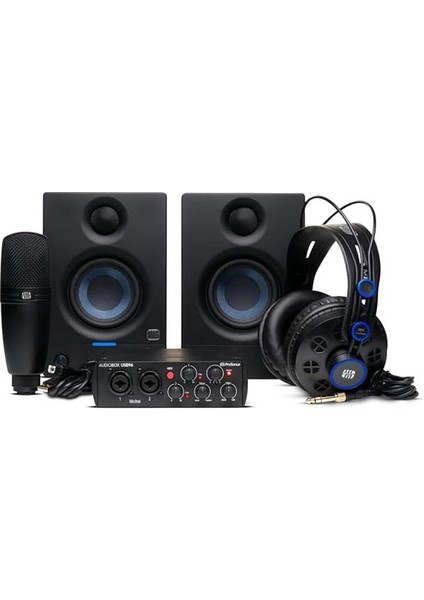 Audiobox USB 96 Complete Bundle, Profesyonel Kayıt Seti (Ses Kartı, Kulaklık, Mikrofon
