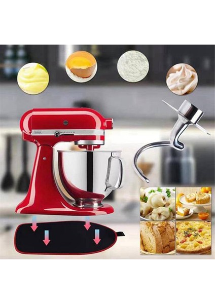 Paslanmaz Çelik Düz Çırpıcı Hamur Kancası Mutfaklı Için 4.5-5 Quart Tilt Head Stand Mikser Yardım Ekleri (Yurt Dışından) fırsatları