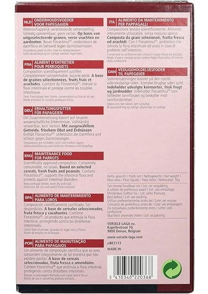 Versele Laga Nutrıbırd P15 Tropıcal 1kg fiyatları