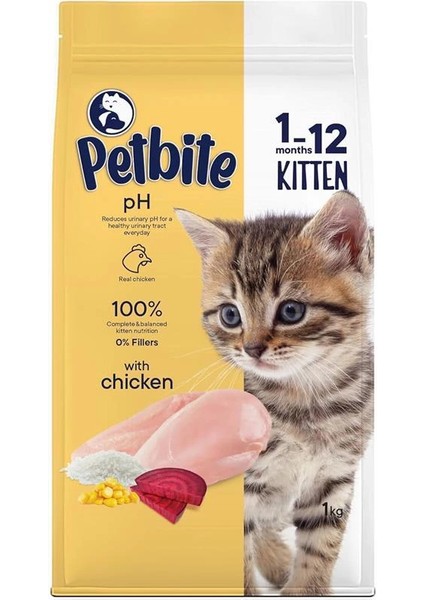 Yavru Kediler Için Tavuk Etli Kuru Kedi Maması (1 Kg, Tavuk)