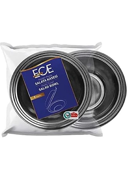 Kullan At Siyah Şeffaf Kapaklı Salata Kasesi 16 Adet modelleri