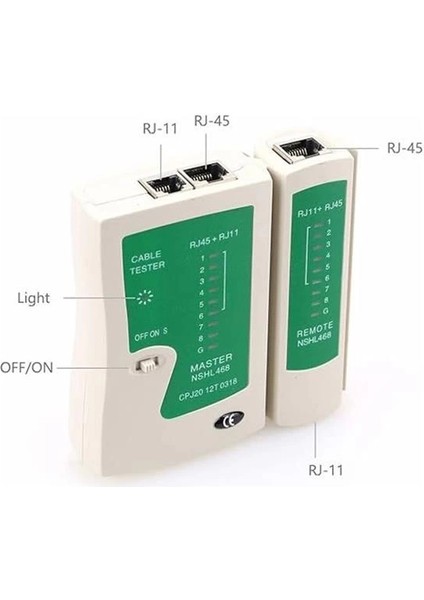 Tkz 2345 Network Tester RJ11 RJ45 Cat Otomatik Veya Manuel Olarak Pin Sinyalleri Taranabilir