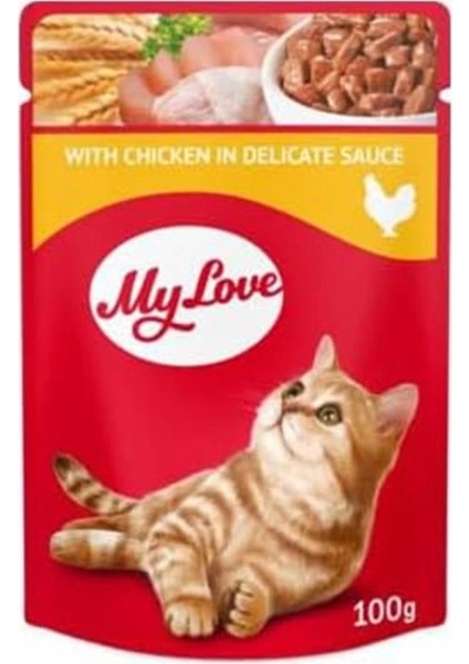 Soslu Tavuk Etli Pouch Kedi Maması, 100GR, 24 Adet fiyatları