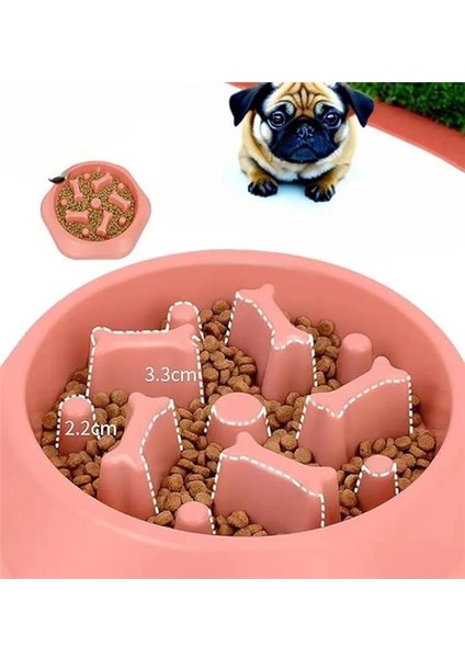 Köpek Mama Kabı Yavaş Besleyici, Anti-Boğulma Obezite Önleyici Gıda Dağıtıcı (Yeşil) modelleri