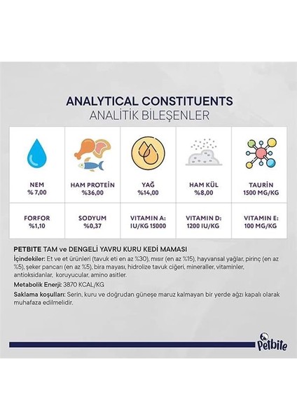 Yavru Kediler Için Tavuk Etli Kuru Kedi Maması (1 Kg, Tavuk)