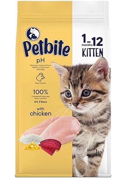 Yavru Kediler Için Tavuk Etli Kuru Kedi Maması (1 Kg, Tavuk)