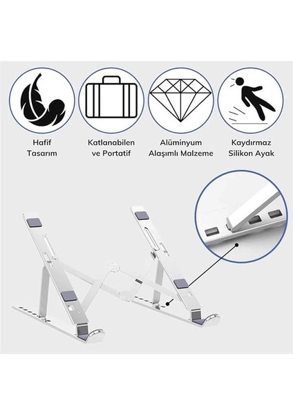 ® Ayarlanabilir Dizüstü Bilgisayar Destek Tabanı Tamamen Katlanabilir Taşınabilir Laptop modelleri
