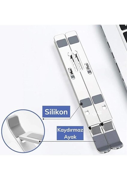 ® Ayarlanabilir Dizüstü Bilgisayar Destek Tabanı Tamamen Katlanabilir Taşınabilir Laptop