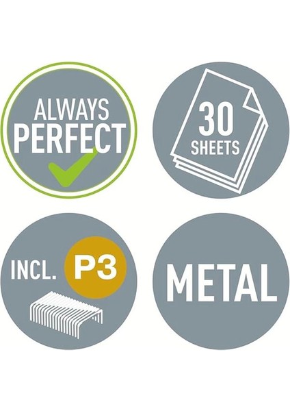 Düz-Zımba, 30 Yaprak, Metal Çerçeve, Plastik Elemanlı, Zımba Teli, Nexxt Dahil