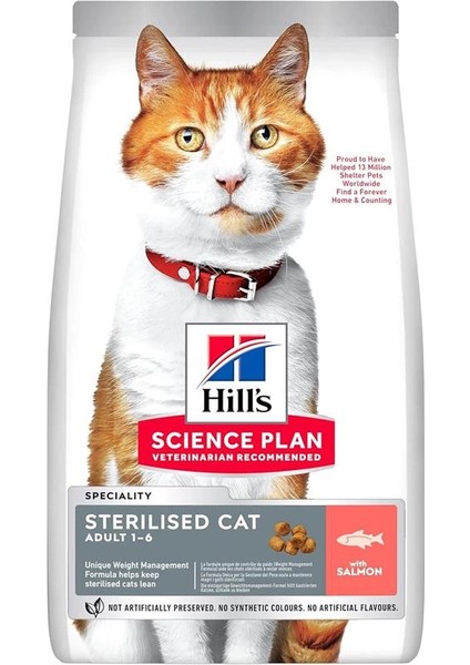 Hill's Sp Somonlu Kısırlaştırılmış Yetişkin Kedi Maması 1,5kg