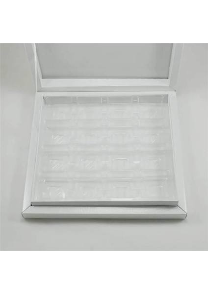 16 Bölmeli Madlen Çikolata Kutusu Beyaz Renkli fiyatları