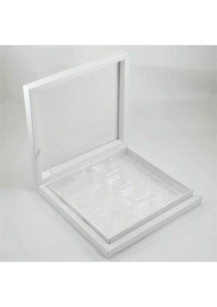 16 Bölmeli Madlen Çikolata Kutusu Beyaz Renkli fırsatları