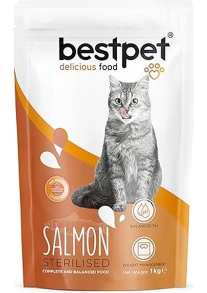 Kısırlaştırılmış Kediler Için Somon Balıklı Kuru Mama, 1 kg fiyatları