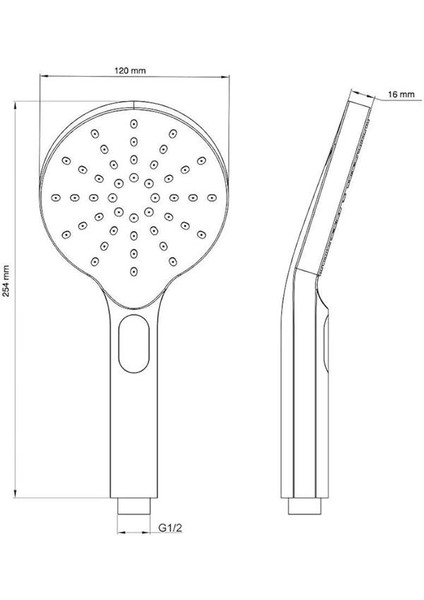 El Duş Başlığı 3 Fonksiyonlu Oval KE121 modelleri