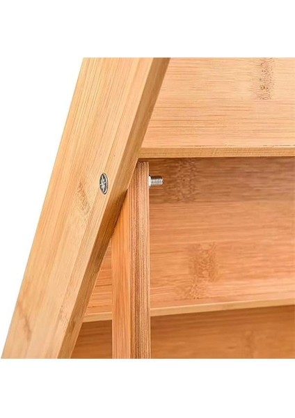 3 Katlı Doğal Bambu Ayaklı Baharatlık Rafı Organizer – Tezgah Üstü ve Çekmece Içi