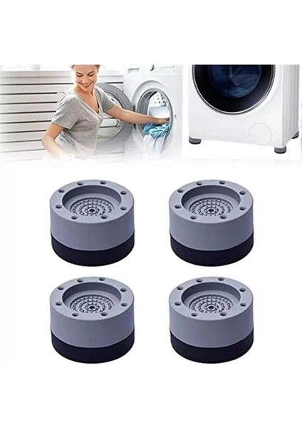 Beyaz Eşya Ayağı Çamaşır Makinesi Mobilya Titreşim Önleyici Kaydırmaz ve Yükseltici 4 Lü Set modelleri