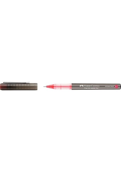 Faber-Castell Free Ink Roller Kalem 0.7, Kırmızı, Silinmez Kalıcı Mürekkep, Iğne Uçlu, Akıcı Yazım fiyatları