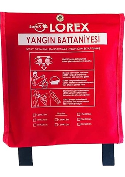 LR-FB1010C 100X100 cm Çantalı Yangın Söndürme Battaniyesi fiyatları