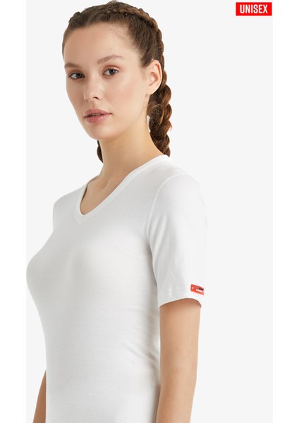 Unisex Termal Tişört – V Yaka, Isı Tutucu Kışlık Iç Giyim 1263